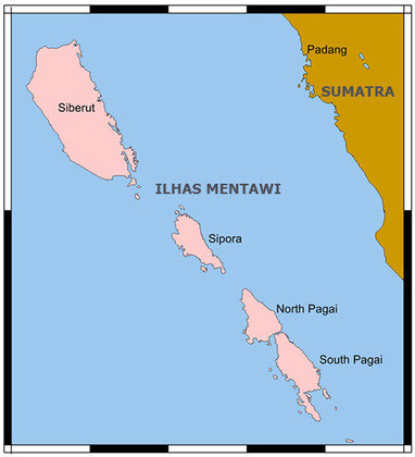 As Mentawai são um arquipélago com 70 ilhas no Oceano Índico, separadas de Sumatra por um estreito que leva o mesmo nome: Mentawai.