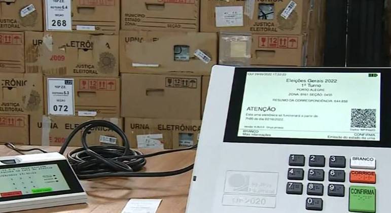 Urnas eletrônicas usadas nestas eleições
