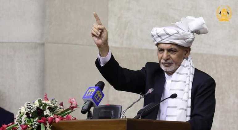 O presidente Ashraf Ghani deixou mensagem em rede social