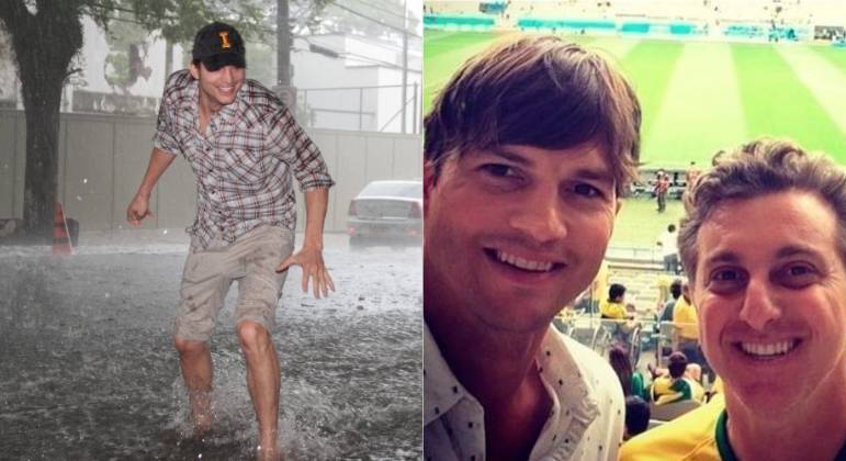 Ashton KutcherO ator recorrentemente escolhe o Brasil como destino das férias, e até passou a lua de mel com Mila Kunis no Rio de Janeiro. Durante uma das várias vindas a trabalho, Ashton se divertiu em uma enchente paulistana. Além disso, o astro de cinema é amigo íntimo dos apresentadores Luciano Huck e Angélica