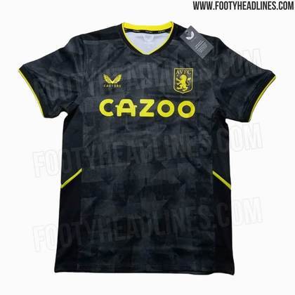 Aston Villa: camisa 3 (vazada na internet) / fornecedora: Castore