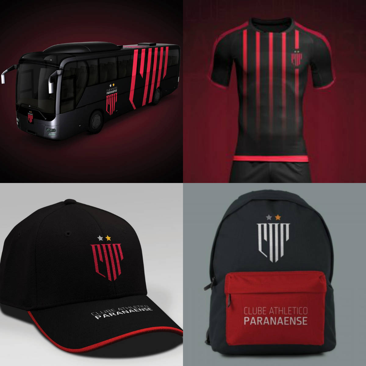 O rebranding adotado pelo Athletico Paranaense. Ideia já