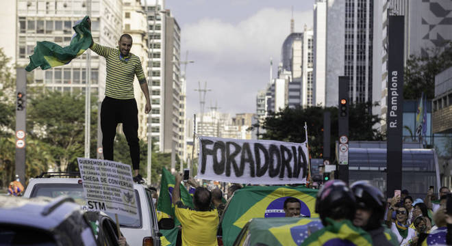 Carreata também pediu a saída de João Doria do governo de São Paulo 