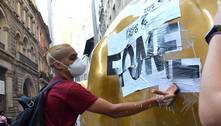 Manifestantes fazem ato contra a fome na Bolsa de Valores em SP