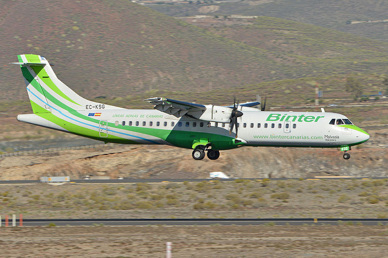 ATR72 da Binter Canarias: pouso na pista errada