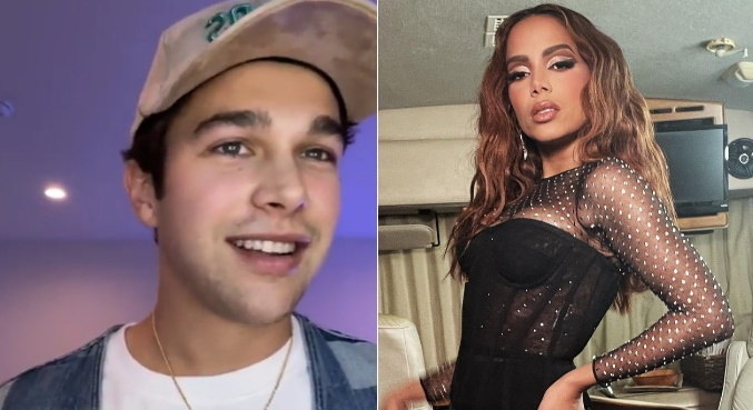 Austin Mahone se mostrou empolgado ao tocar trecho de música que produziu

