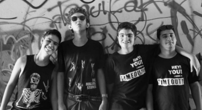 Integrantes da Timeout, banda que tocava pop rock nacional e internacional