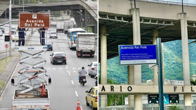 Avenida Rei PeléO prefeito do Rio de Janeiro, Eduardo Paes, publicou nas redes sociais a mudança do nome da via expressa que passa pelo Maracanã, palco do milésimo gol do craque. A partir de um decreto, a avenida Presidente Castelo Branco se tornou a avenida Rei Pelé