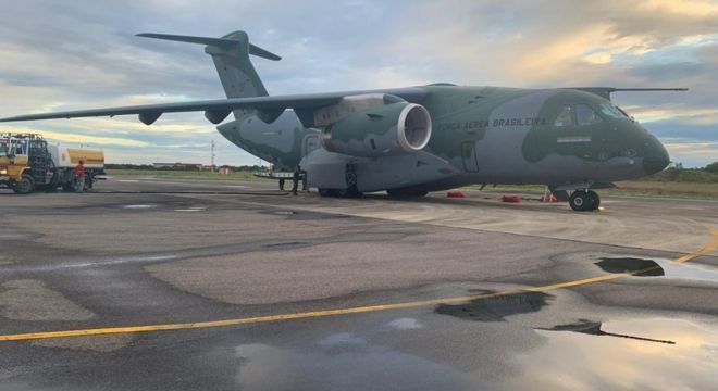 Imagem do avião KC-390 Millennium, da Força Aérea Brasileira 