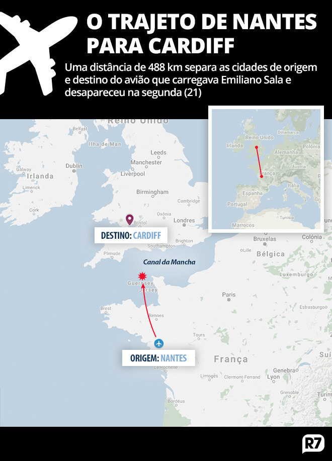 Avião que levava jogador argentino Sala é encontrado, diz TV britânica 