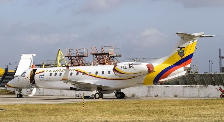 Avião presidencial equatoriano tem capacidade para transportar até 14 passageiros
