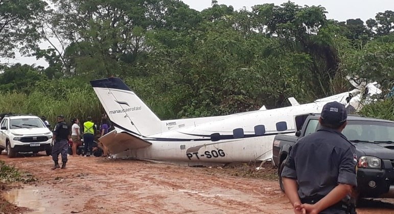 Avião que caiu em Barcelos, no Amazonas
