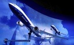 Um dos modelos mais exaltados pela Boeing em Farnborough foi o 777X