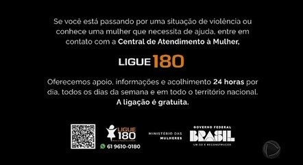 Aviso exibido ao final da exibição de "Reis"