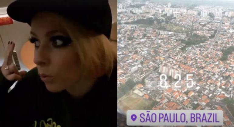 Avril Lavigne chega ao Brasil

