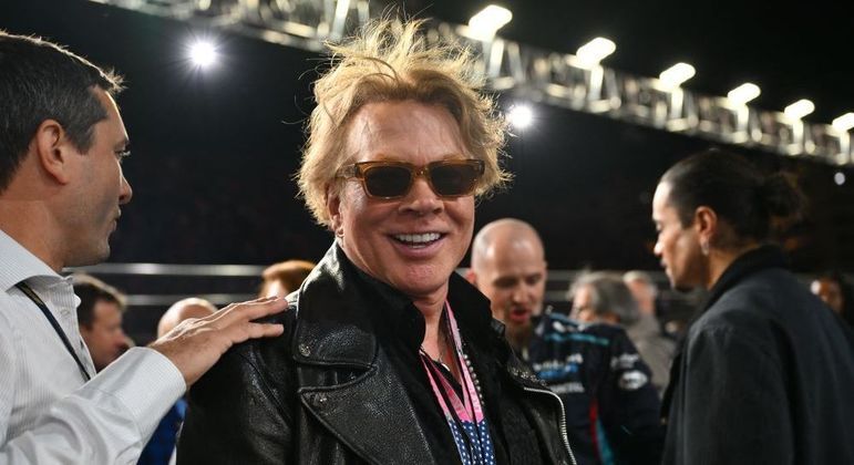 Axl Rose esteve em Las Vegas, no último sábado (18), para acompanhar a prova de Fórmula 1