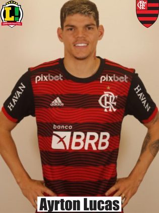 AYRTON LUCAS - 6,0 - Um dos melhores do Flamengo na partida. Buscou o jogo, fez jogadas pela esquerda e foi perigoso com cruzamentos. 