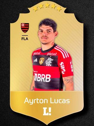 Ayrton Lucas - Nota: 7,0 / Foi o jogador mais perigoso do Flamengo no primeiro tempo. Jogou praticamente como ponta, driblou e cavou a expulsão de Hauche, além da falta que resultou no gol do Flamengo. 