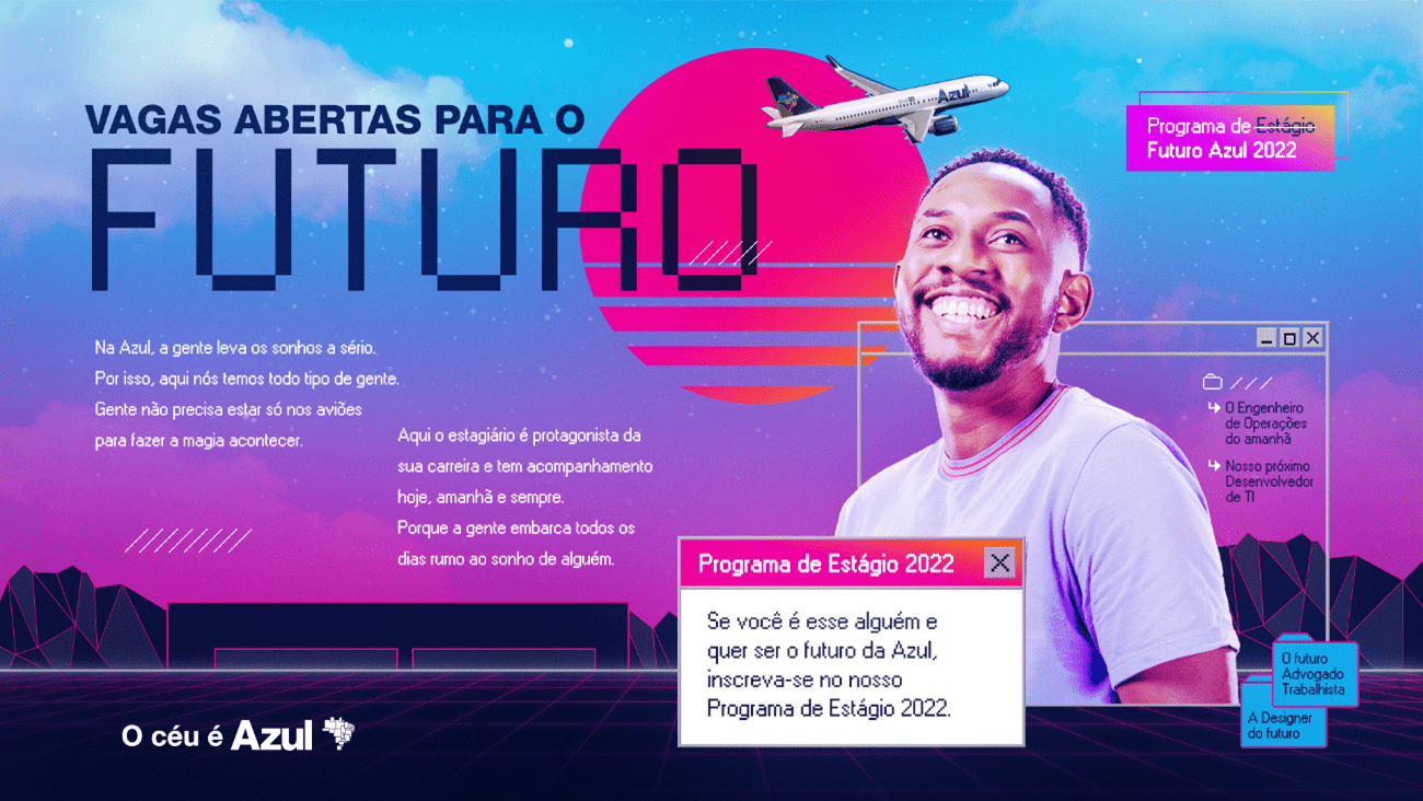 Azul: 40 vagas para Programa de Estágio 2022
