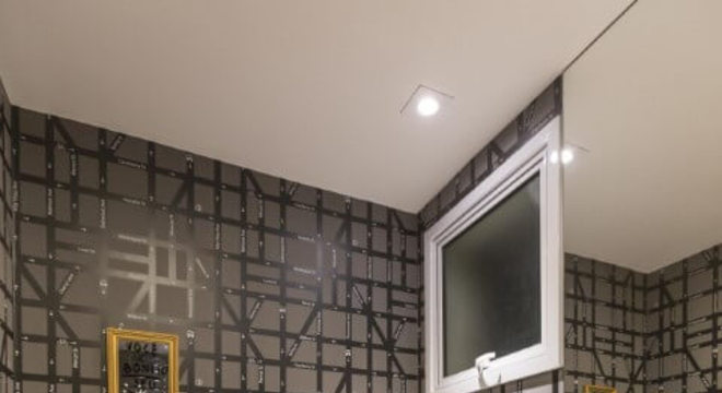 Azulejo para banheiro cinza e preto Projeto de Conseil Brasil