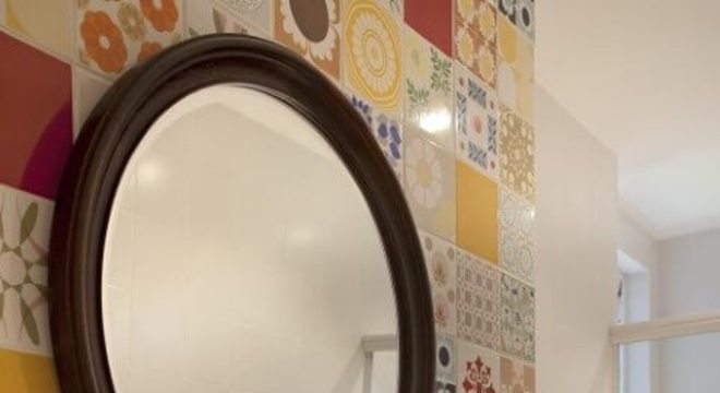 Azulejo para banheiro decorado Projeto de Artis Design