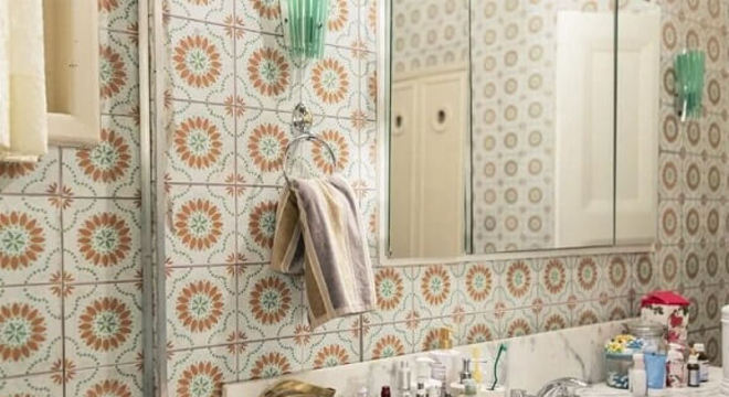 Azulejo para banheiro desenhados Projeto de Casa Aberta