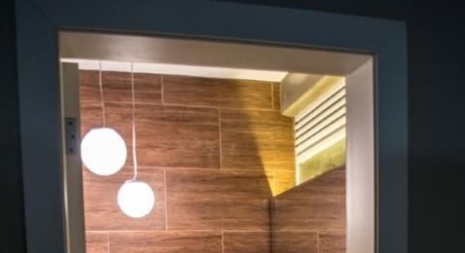 Azulejo para banheiro marrom Projeto de Ambientta Arquietura