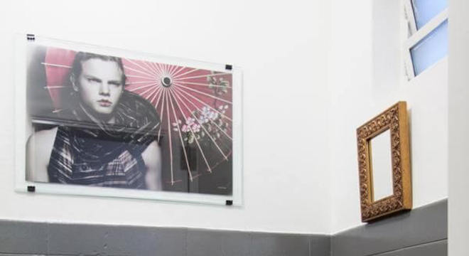 Azulejo para banheiro pintado de cinza Projeto de Buji