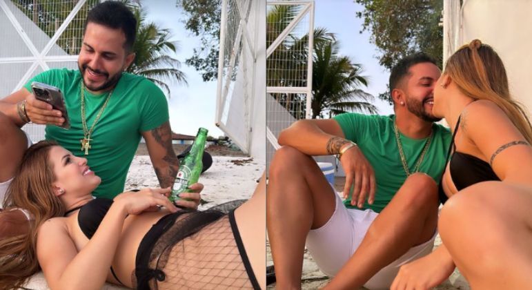 Babal Guimarães curte clima de romance com Crislayne Monteiro