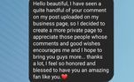 O homem, que usa uma conta falsa nas redes sociais, utilizava palavras carinhosas em inglês para conversar diariamente com a vítima