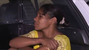 'Eu mato e morro pelo meu filho', diz mãe suspeita de maus-tratos (Reprodução/ Record TV)