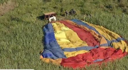 Balão tocou o solo duas vezes antes de tombar