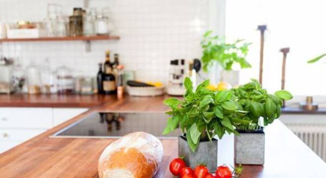Balcão de madeira para cozinha de madeira