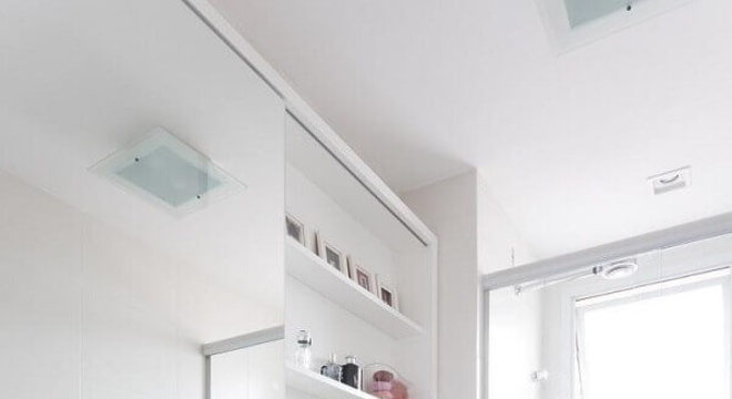 bancada de granito para banheiro branco simples 