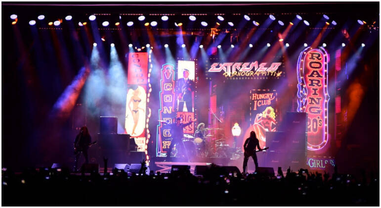 Banda norte americana Extreme, uma das mais esperadas do evento, se apresenta no palco do Best of Blues and Rock