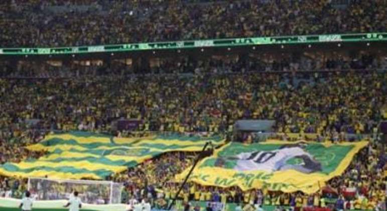 Bandeirão Pelé - Camarões x Brasil Copa do Mundo 2022