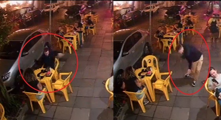 A vítima do ataque tentou de tudo para se livrar do inseto