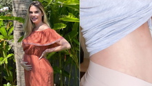 Grávida, Bárbara Evans rebate seguidora: 'Não estufo a barriga' 