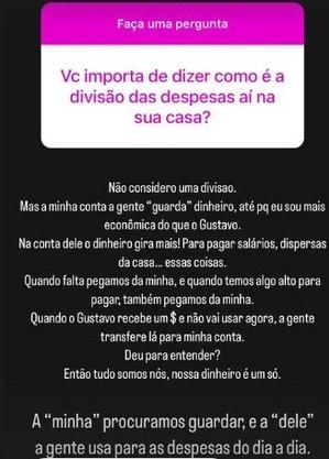 Resposta de Bárbara para seguidor