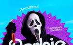 E há mais vilão participando do meme: o Ghostface, da franquia Pânico, ganhou sua própria versão para os cartazes de Barbie