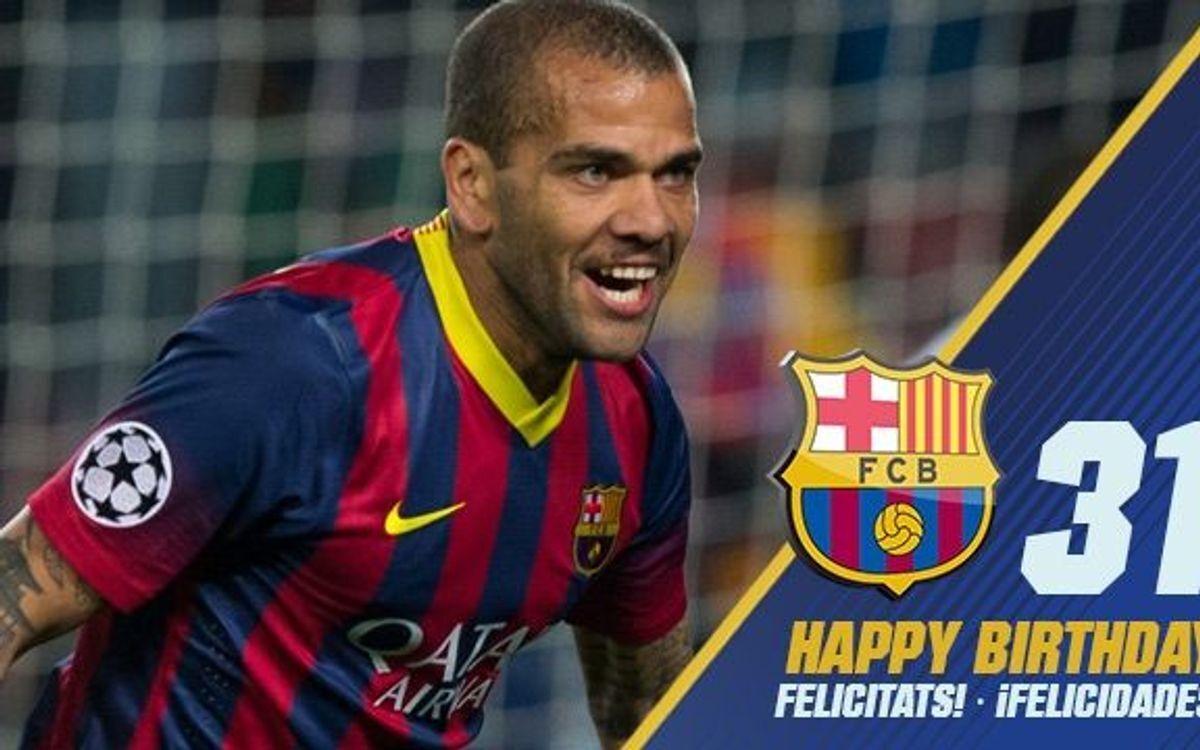 Será que no próximo sábado o Barcelona divulgará mensagem parabenizando Daniel Alves?
