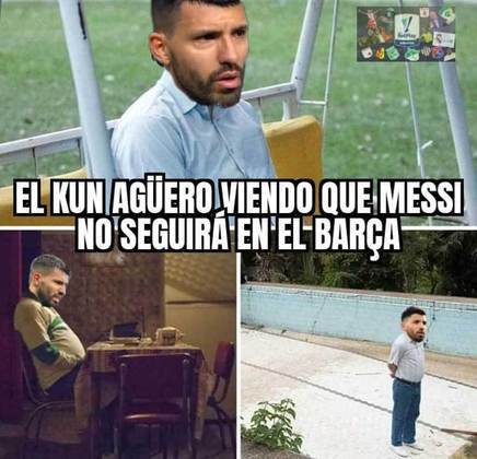Barcelona não renova com Lionel Messi e web faz memes com o recém-contratado Kun Aguëro