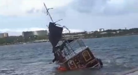 Barco afunda depois de temporal no DF