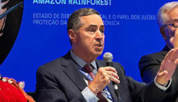 Luís Roberto Barroso participa de agenda na COP28, em Dubai (Divulgação STF)