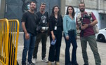 Com a equipe em Bangu, minutos antes da entrevista inédita com o suspeito de matar o ator Jeff Machado