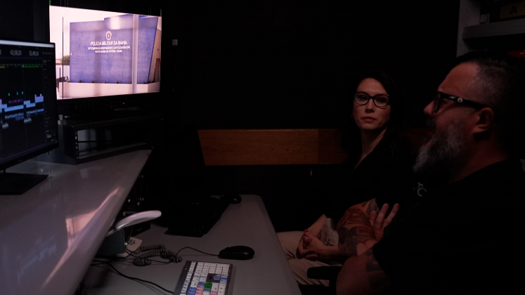 Com o editor finalizador Leandro Pasqualin