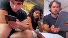 Ingrid Conte registra momento de estudo com Henrique Camargo e Guilherme Dellorto nos bastidores 