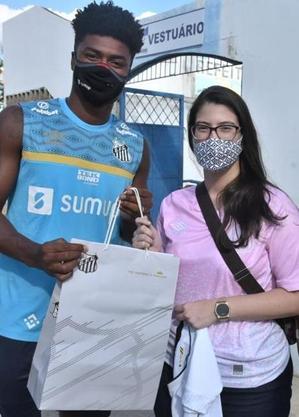 Bauermann com sócia-torcedora Allany Cavalcante em Salgueiro