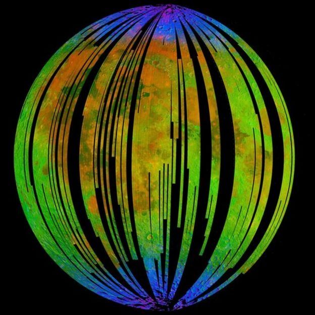  As cores azuis mostram a presença de óxido de ferro 