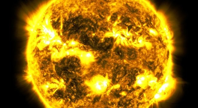 Imagem do Sol registrada pelo Observatório de Dinâmica Solar na Nasa 